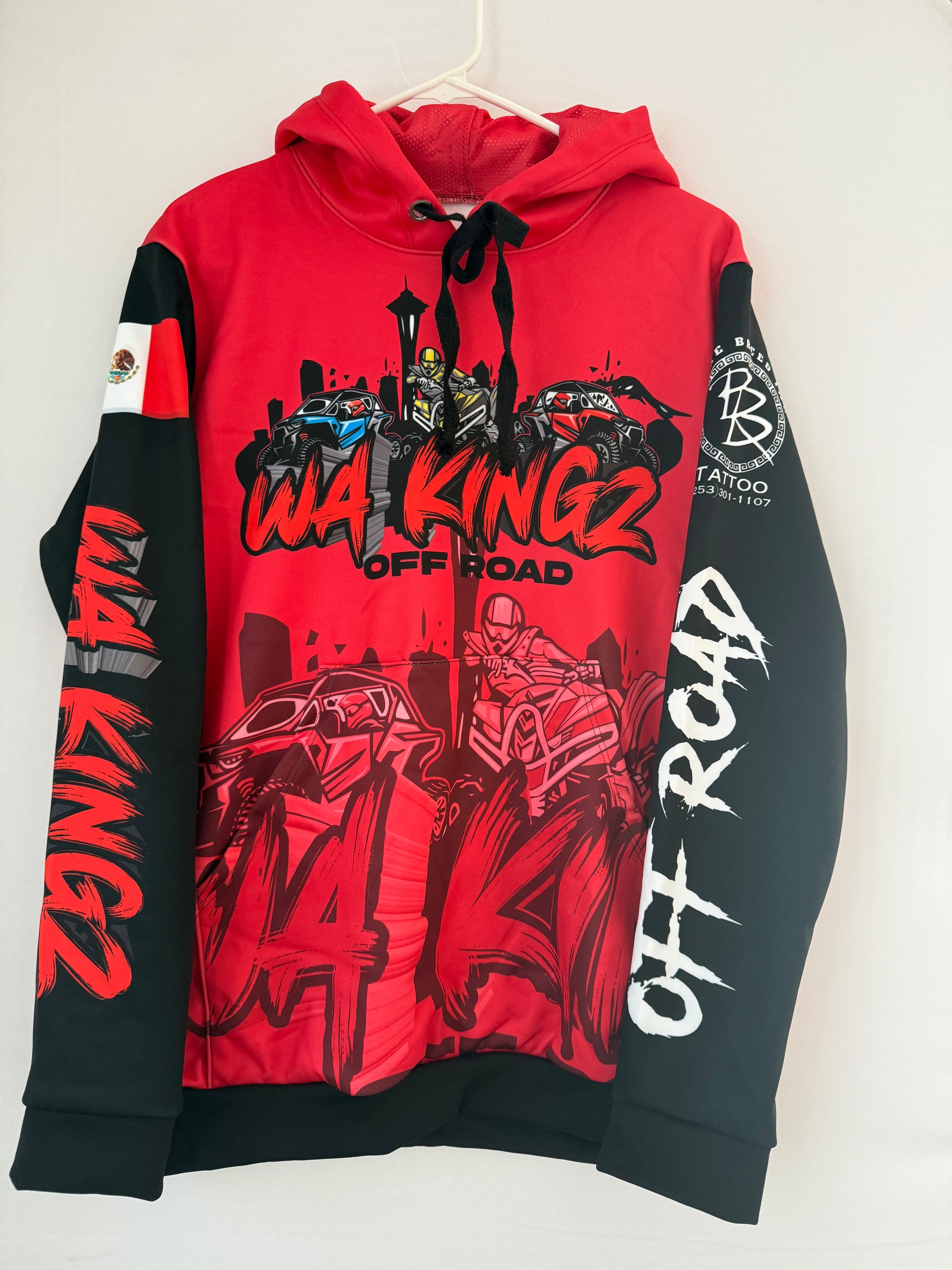 Hot pink WA Kingz hoodie- off-road gear