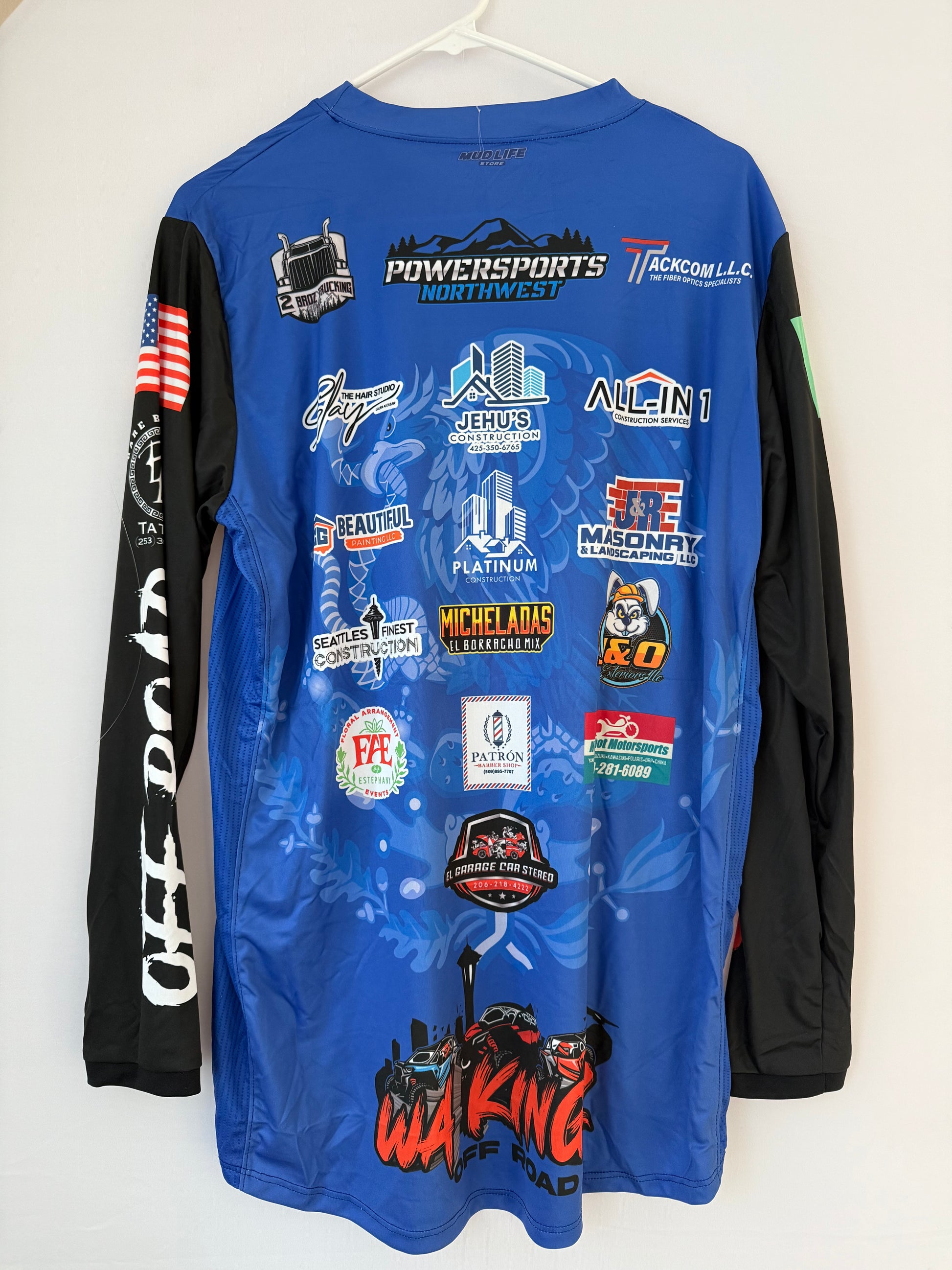 Men’s limited edition blue riding jersey off-road performance