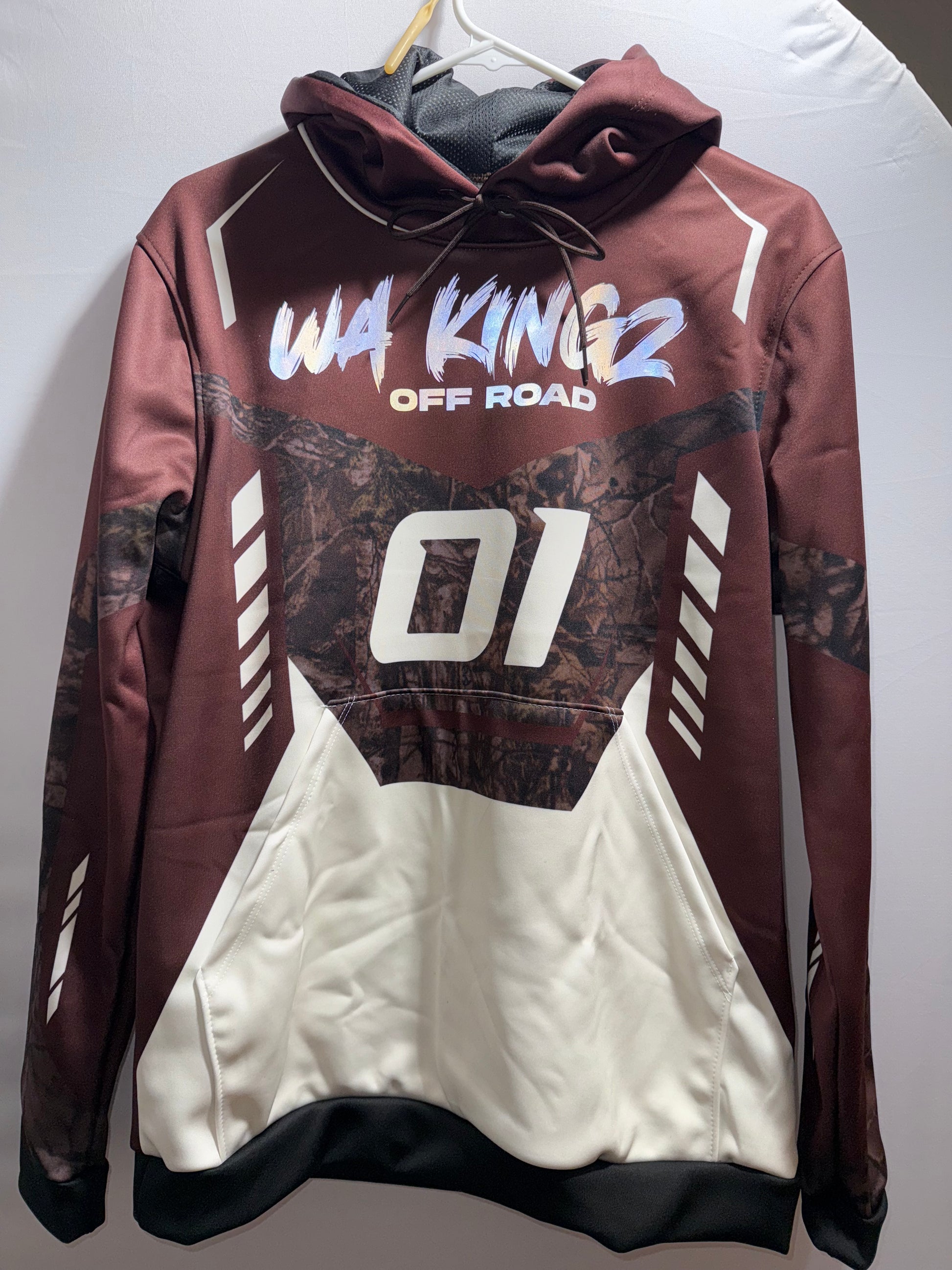 Reflective brown camo sweater