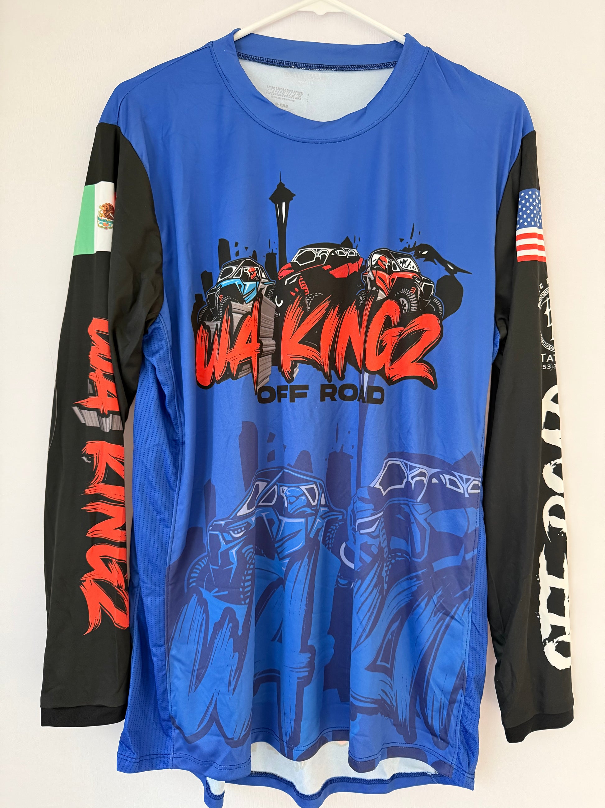 Men’s limited edition blue riding jersey off-road performance